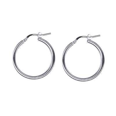 Sterling Silver - Italian Plain Hoop