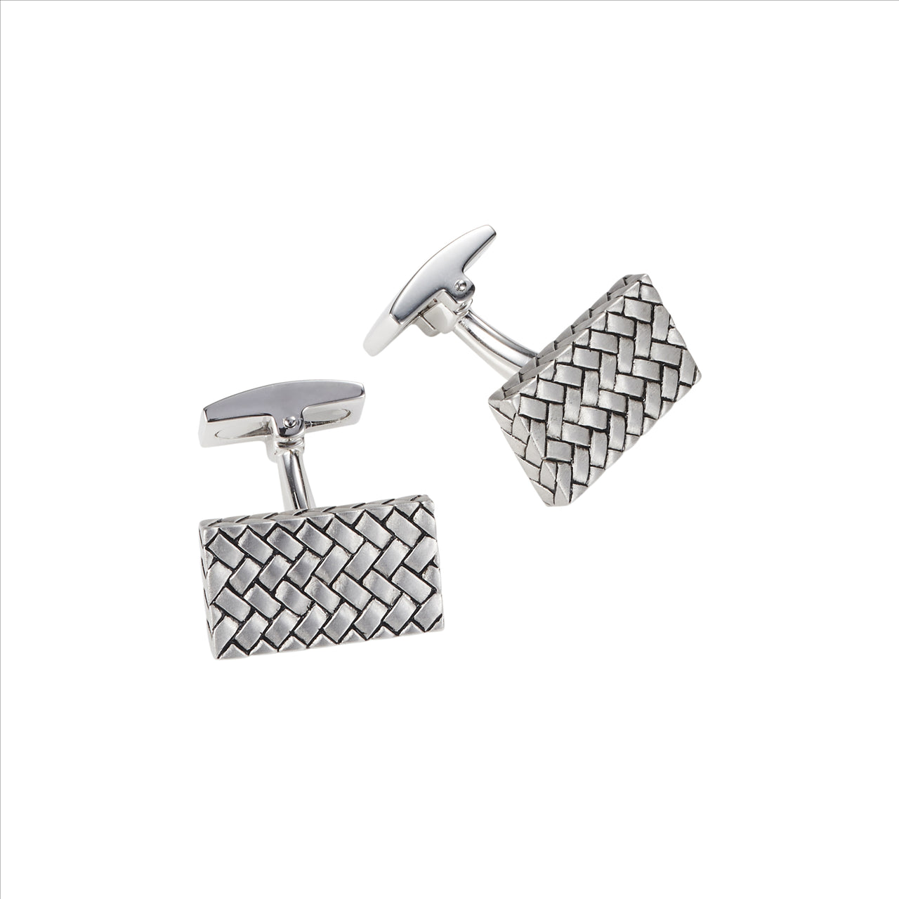 Sterling Silver Weave pattern Cufflinks